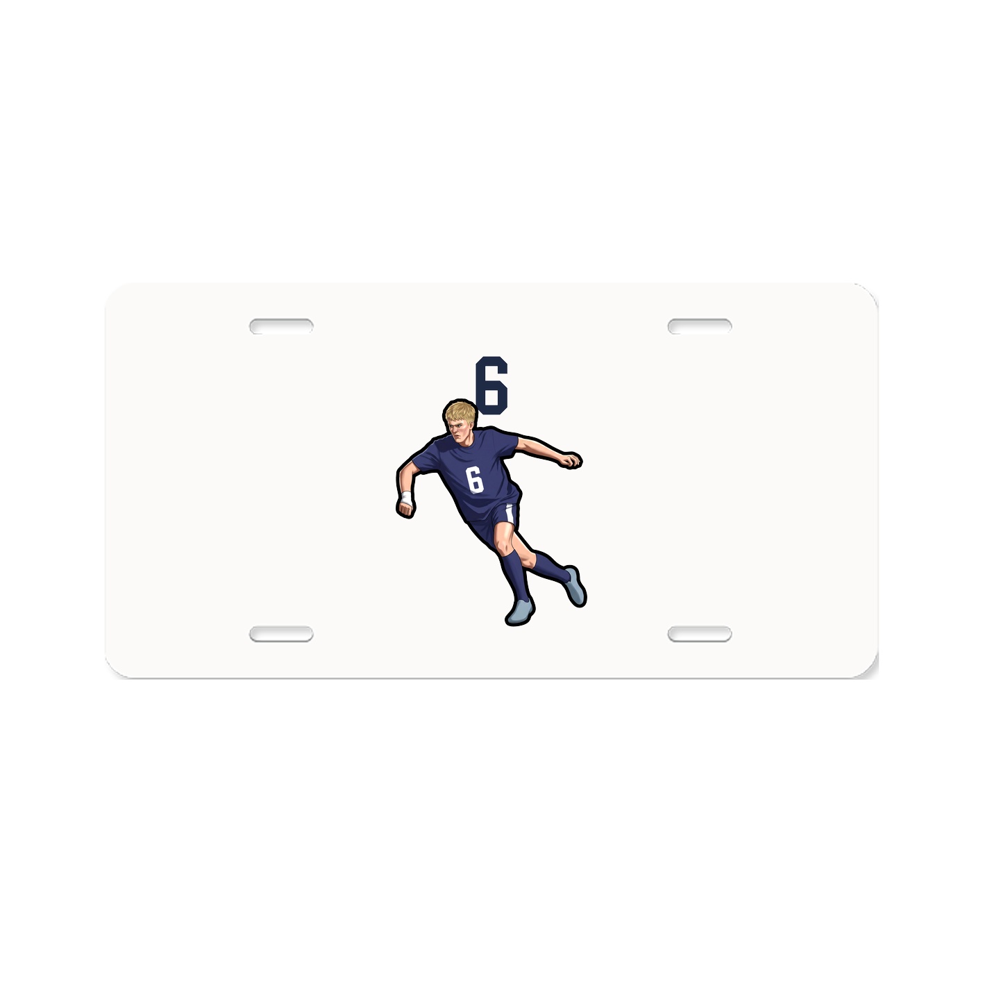 License Plate — Number Top in Classic