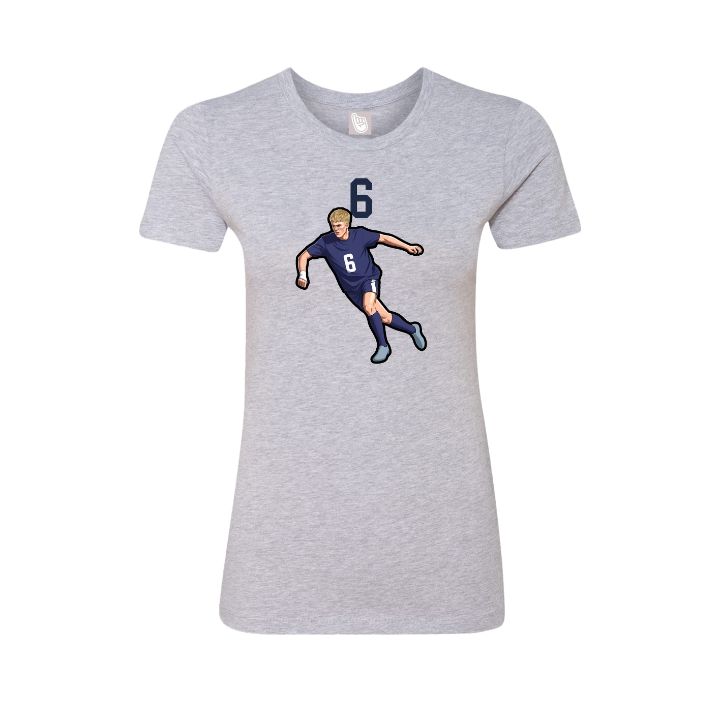 Womens Tee — Number Top in Grey