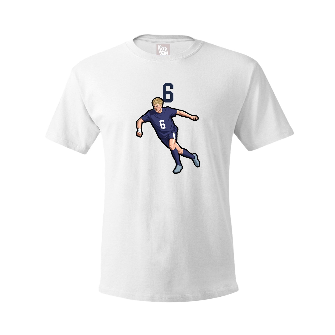 Youth Tee — Number Top in White
