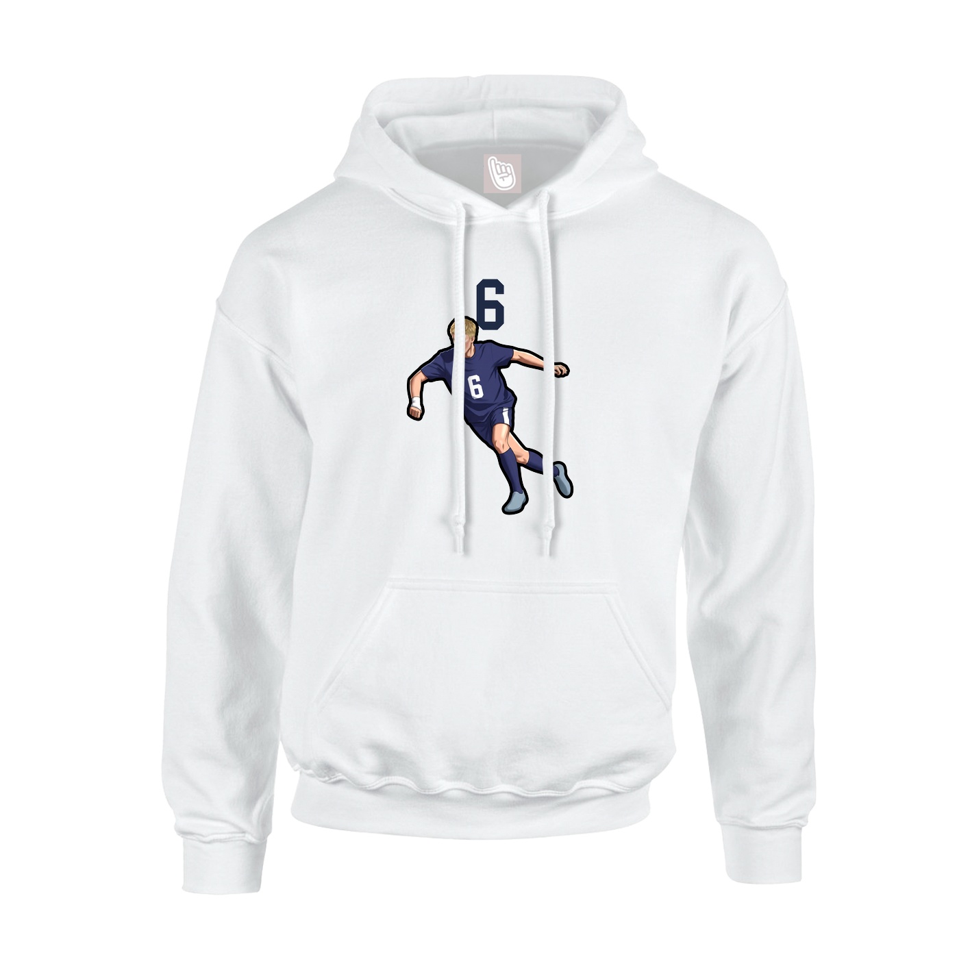 Hoodie — Number Top in White