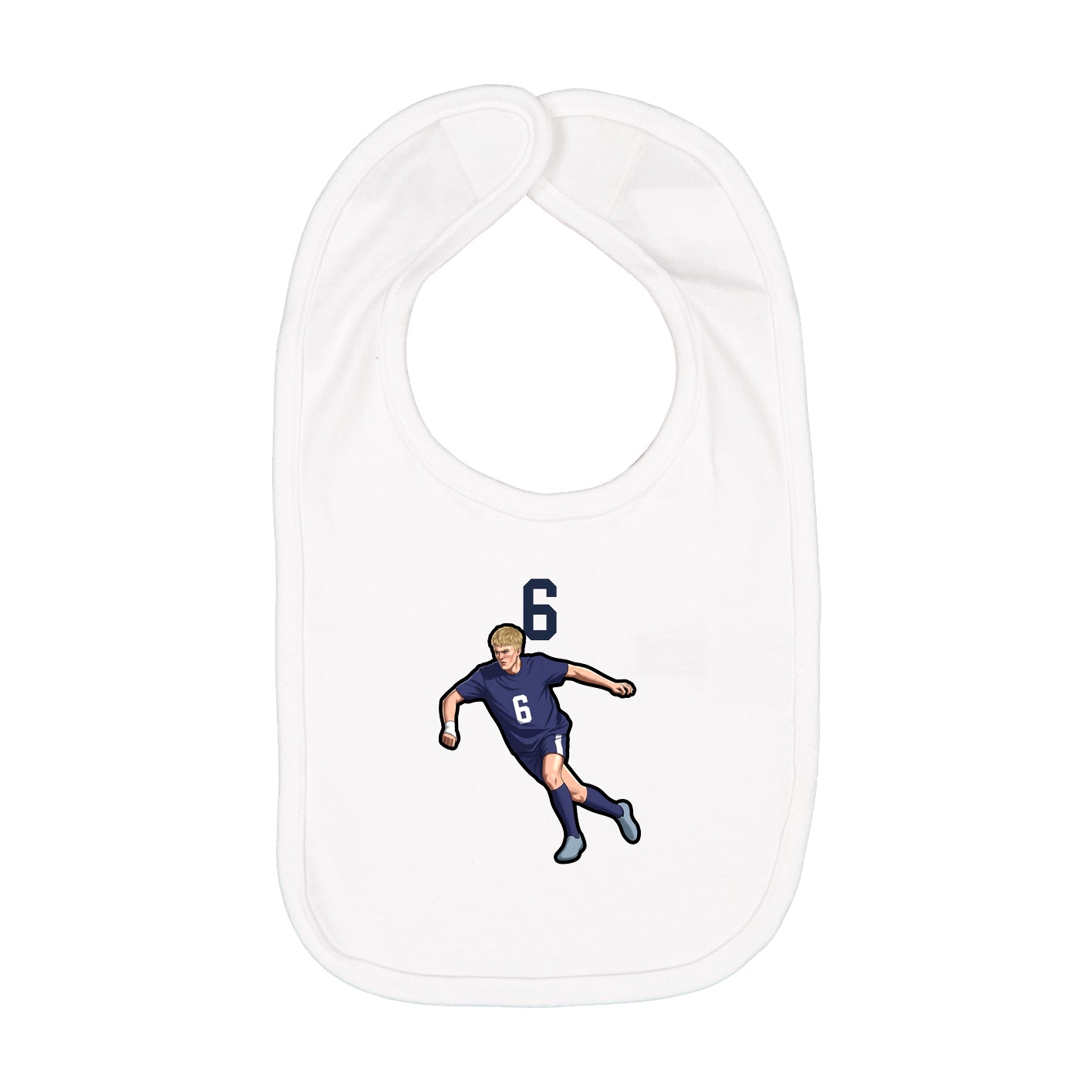Infant Bib — Number Top in White