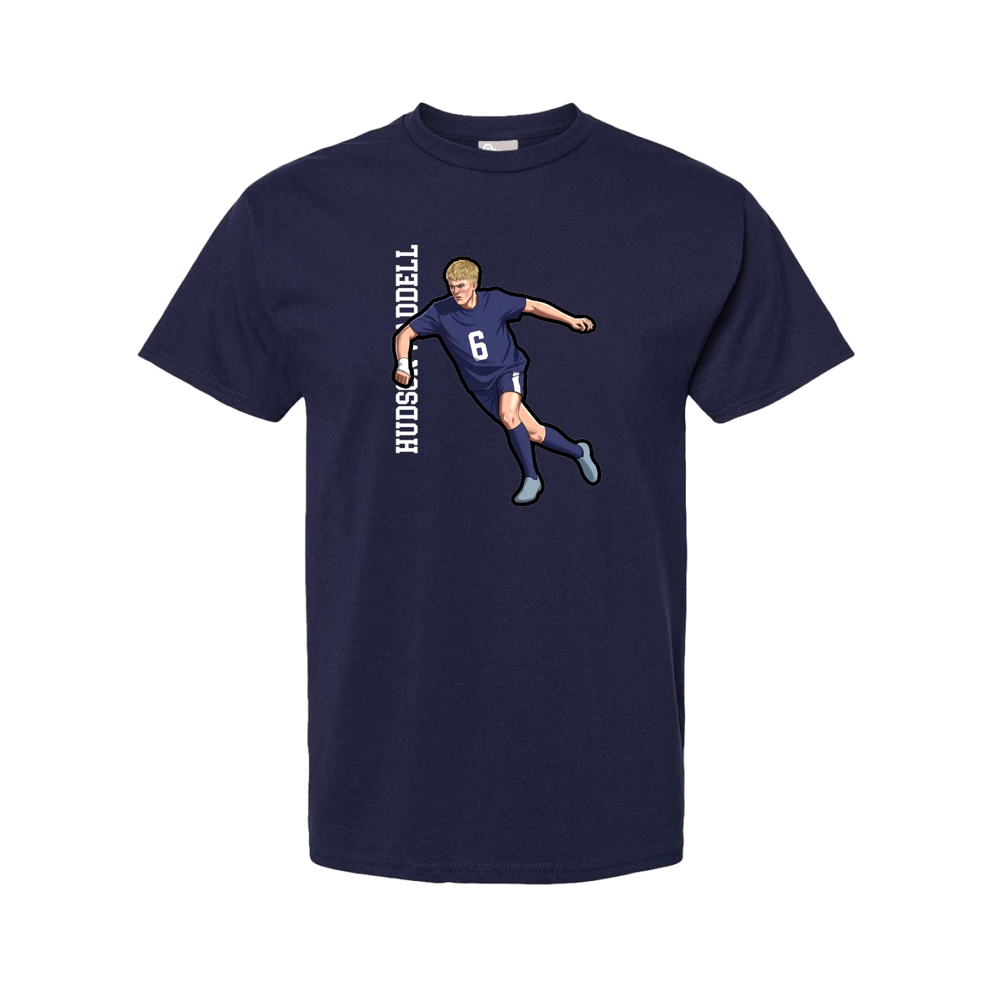 Tee — Name Vertical in Navy