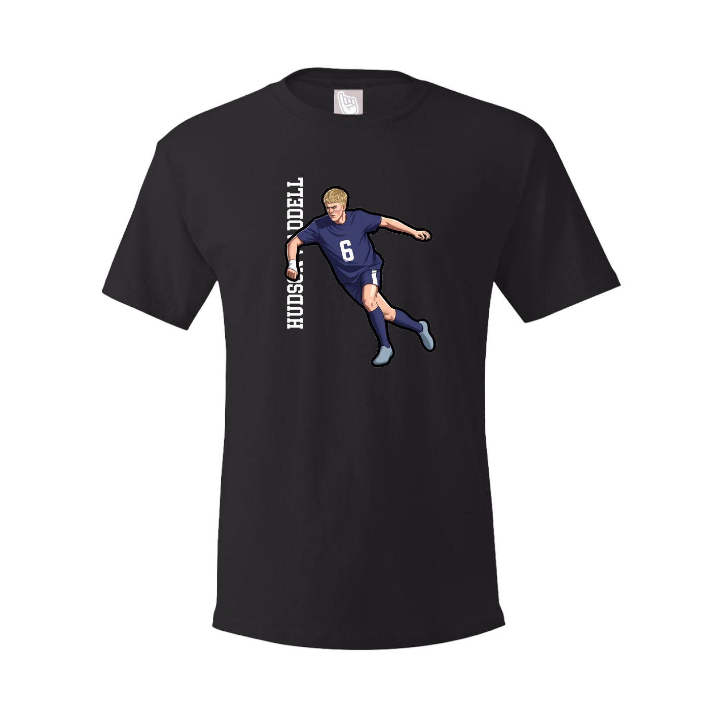 Youth Tee — Name Vertical in Black
