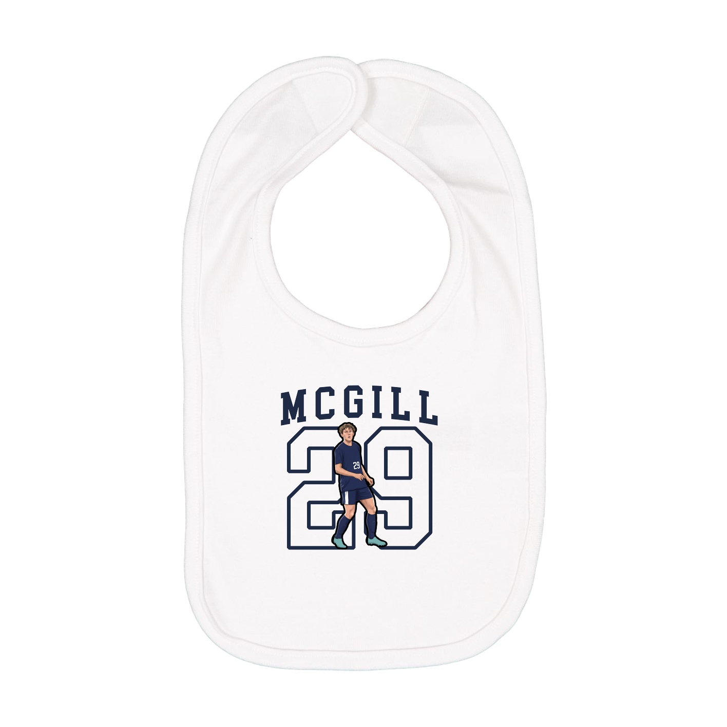 Infant Bib — Shirsey in White