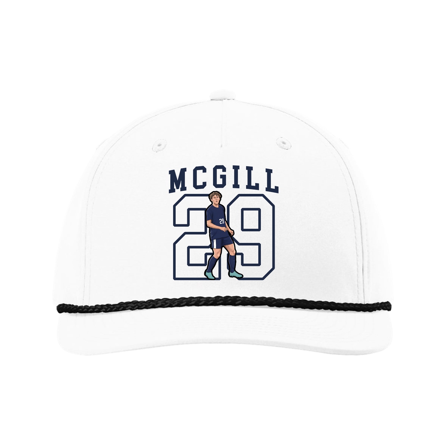 Five-Panel Classic Rope Cap — Shirsey in White