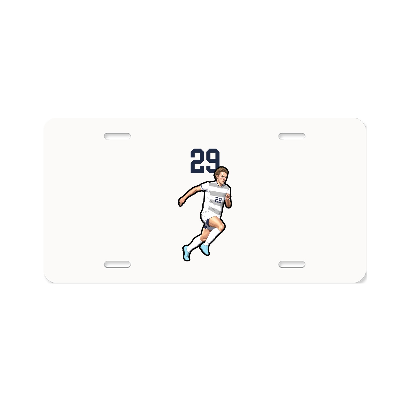 License Plate — Number Top in Classic