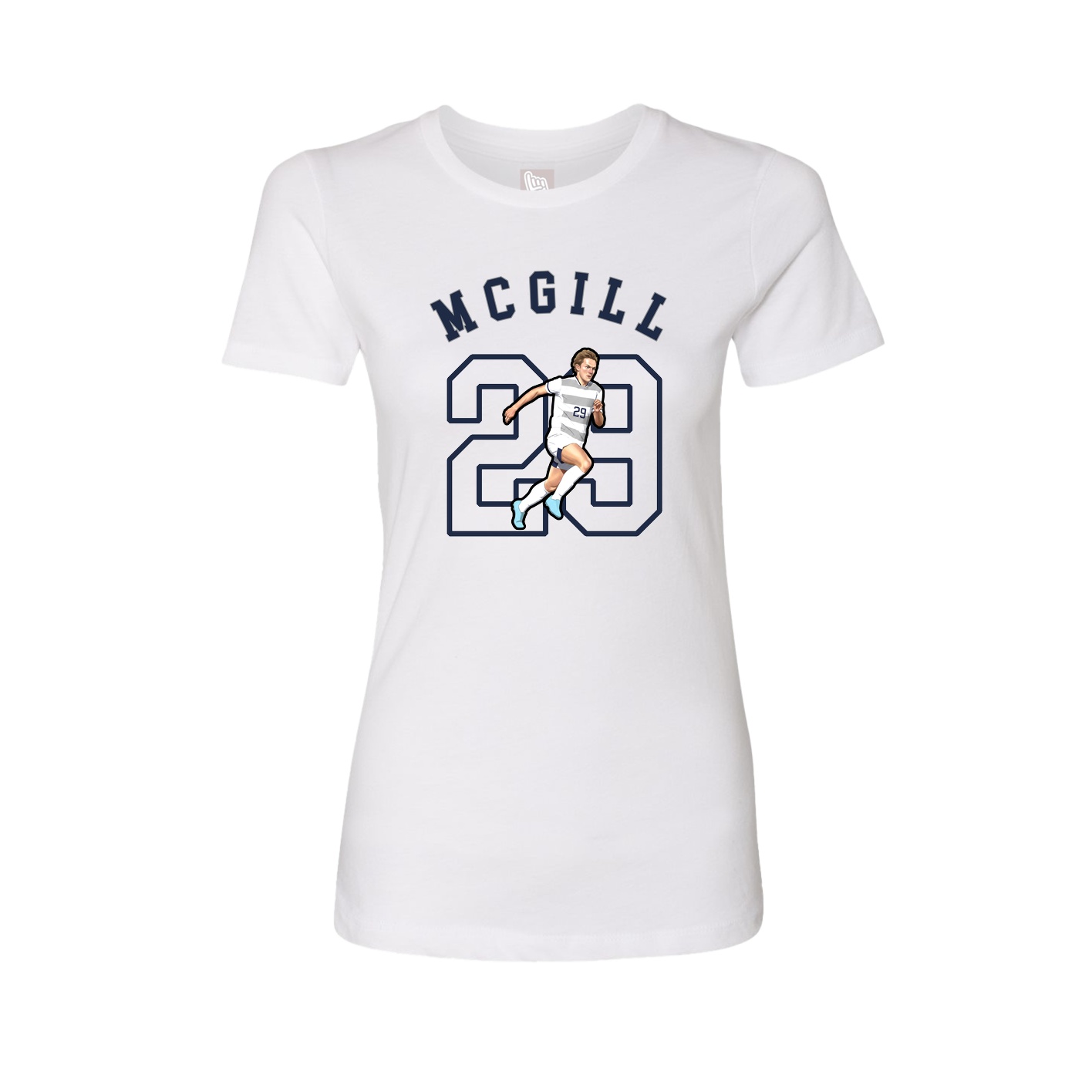 Fitted Women's Tee — Shirsey Arch in White