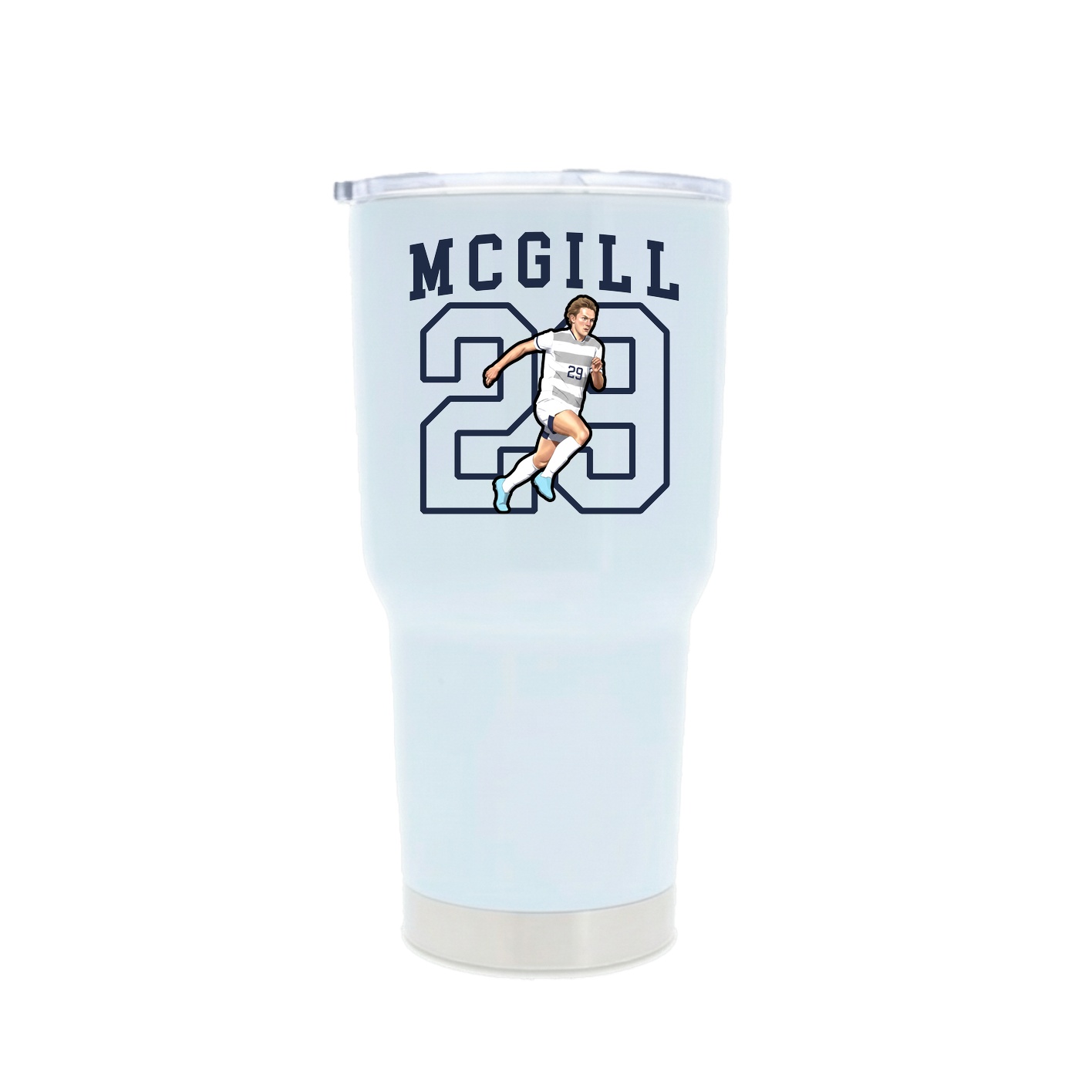 30oz Stainless Steel Tumbler — Shirsey in White