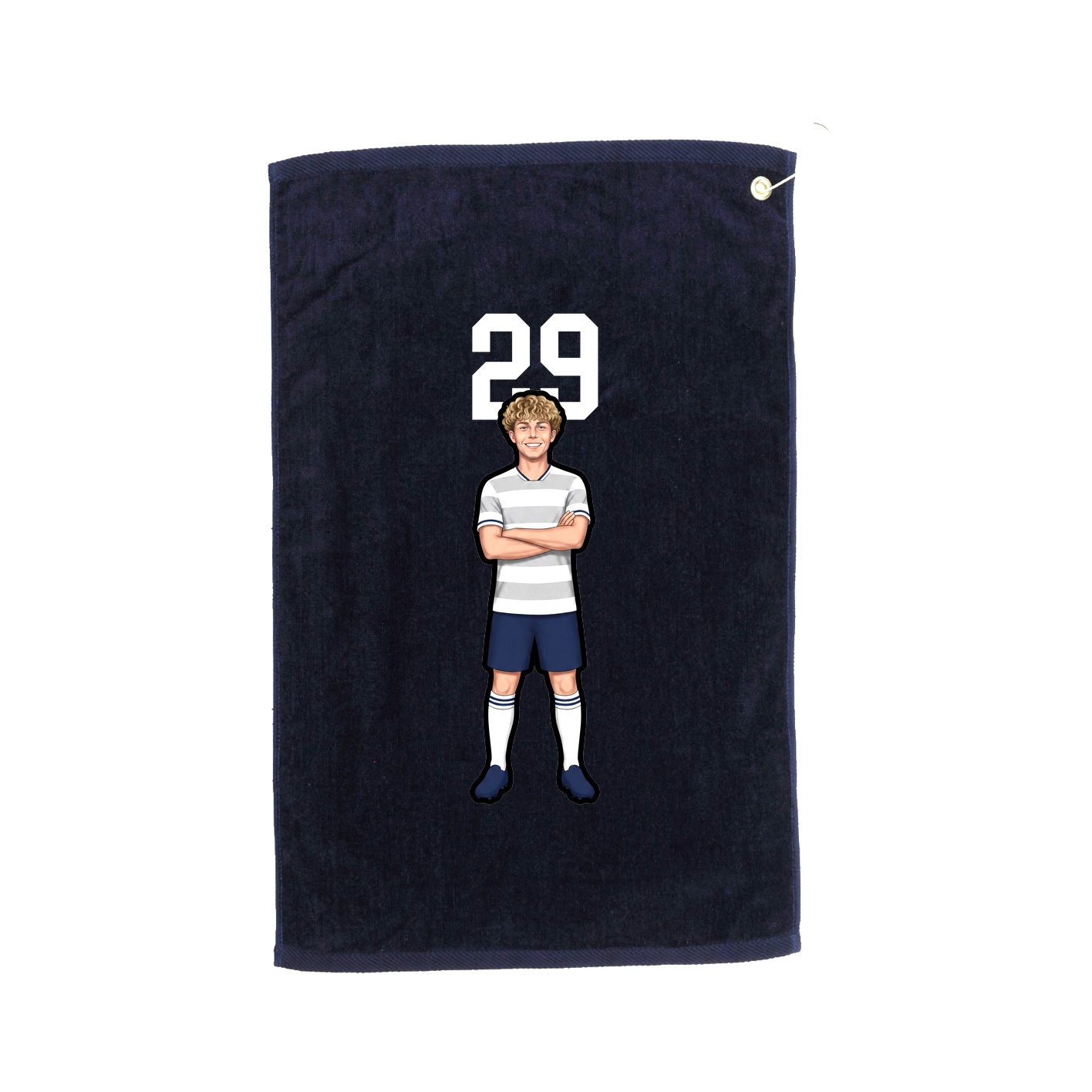 Golf Towel — Number Top in Navy