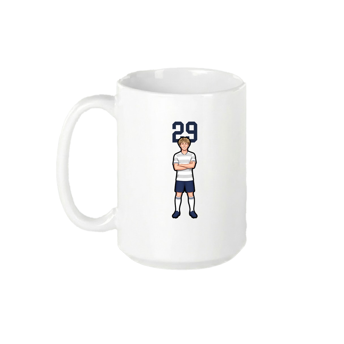 15oz Coffee Mug — Number Top in White