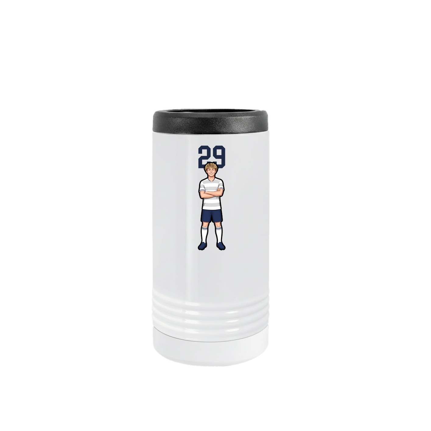 Slim Beverage Holder — Number Top in White