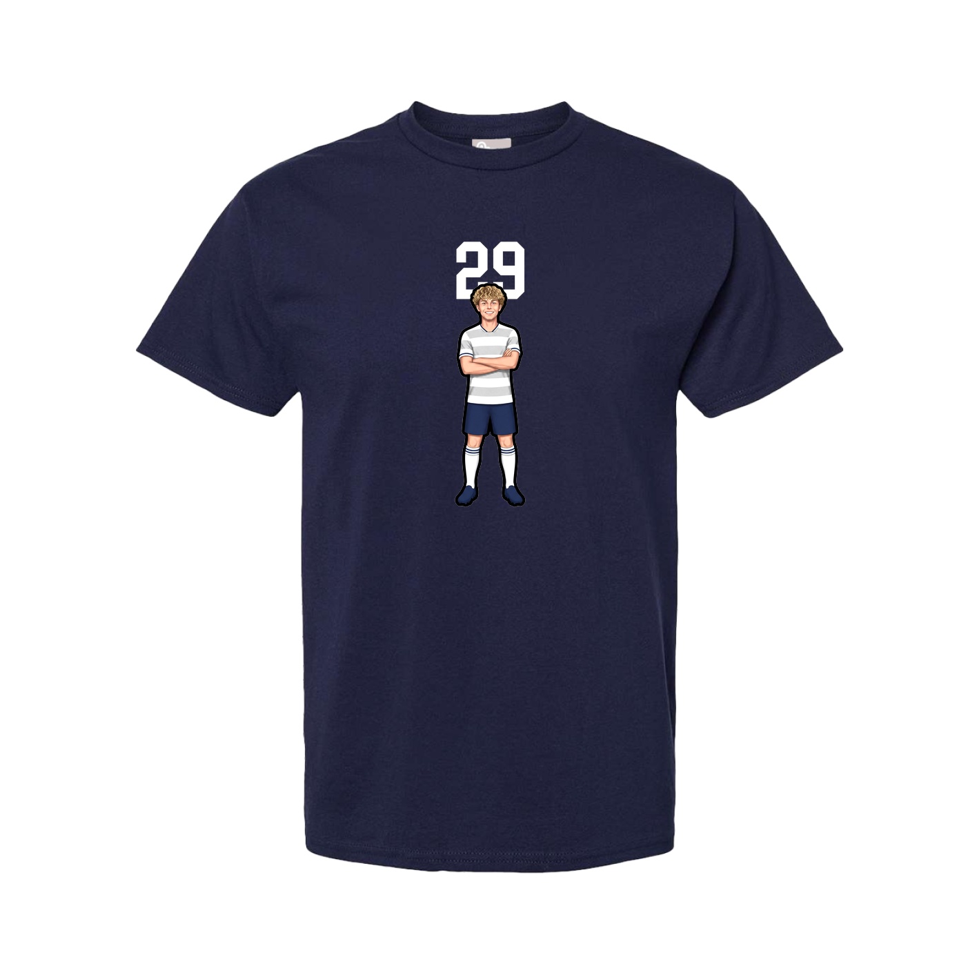 Youth Tee — Number Top in Navy