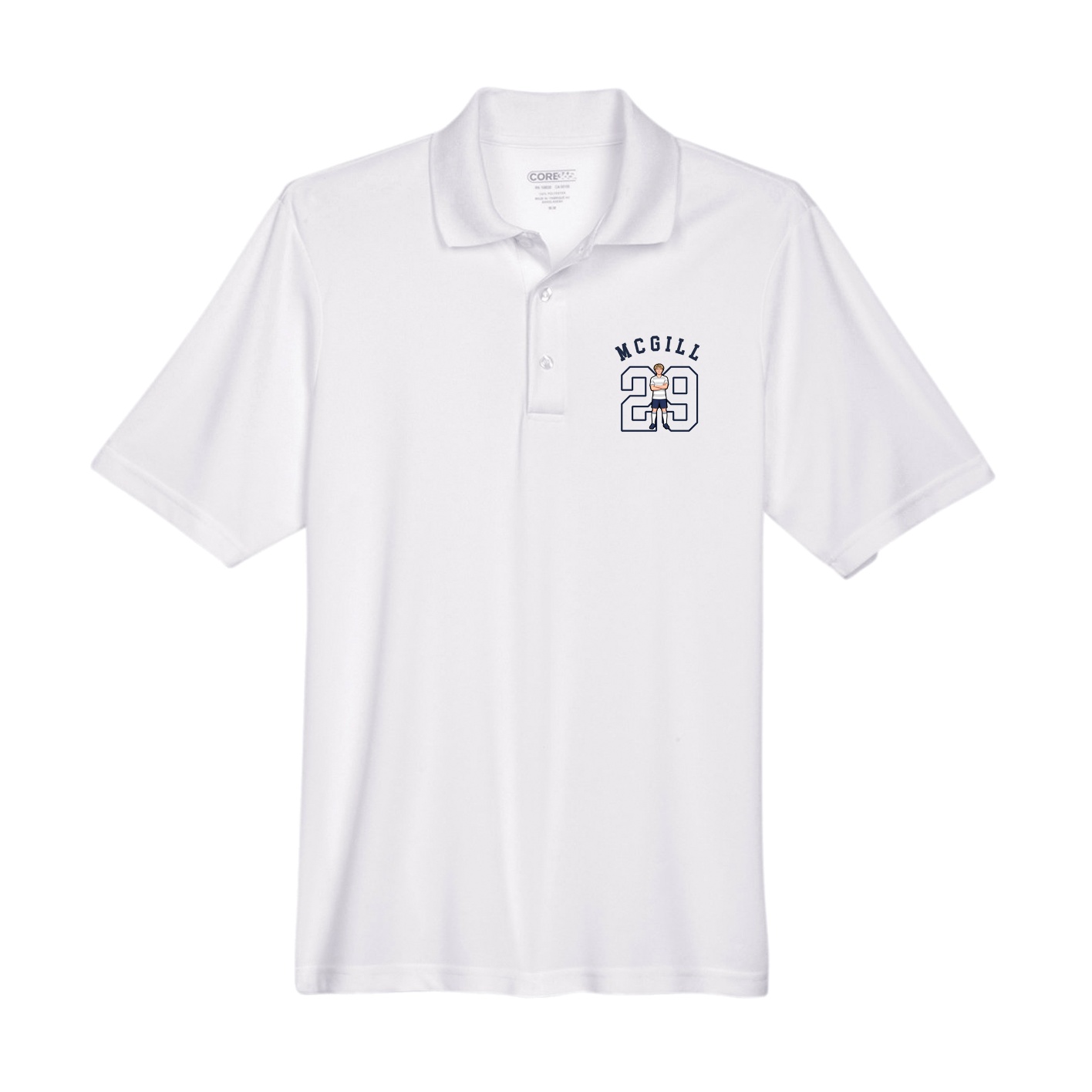 Performance Polo — Shirsey Arch in White