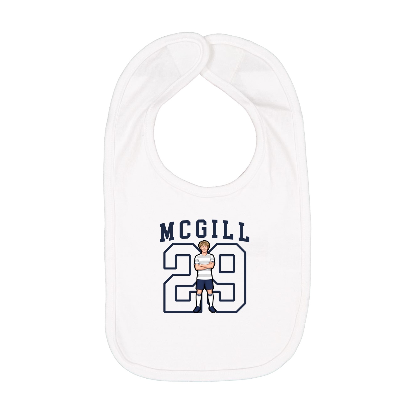 Infant Bib — Shirsey in White