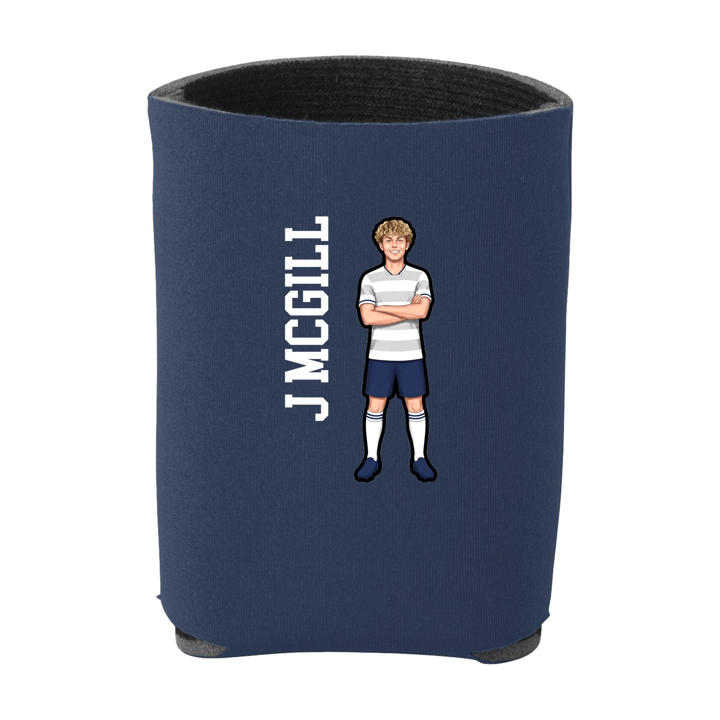Can Holder — Name Vertical in Navy
