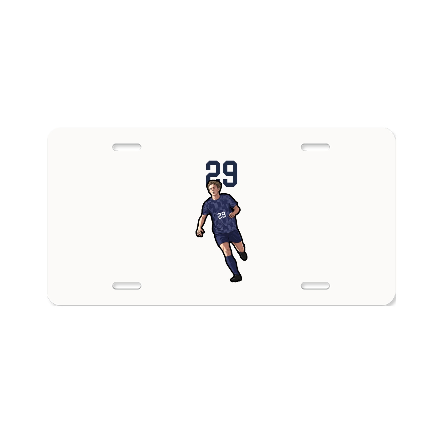 License Plate — Number Top in Classic