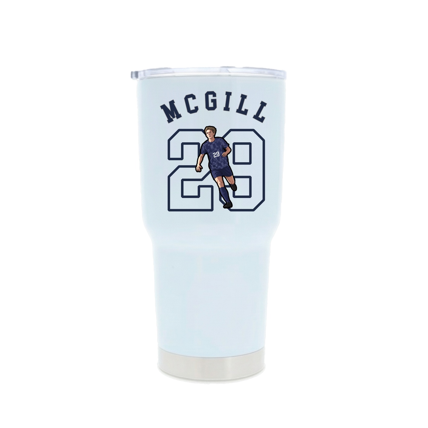 30oz Stainless Steel Tumbler — Shirsey Arch in White