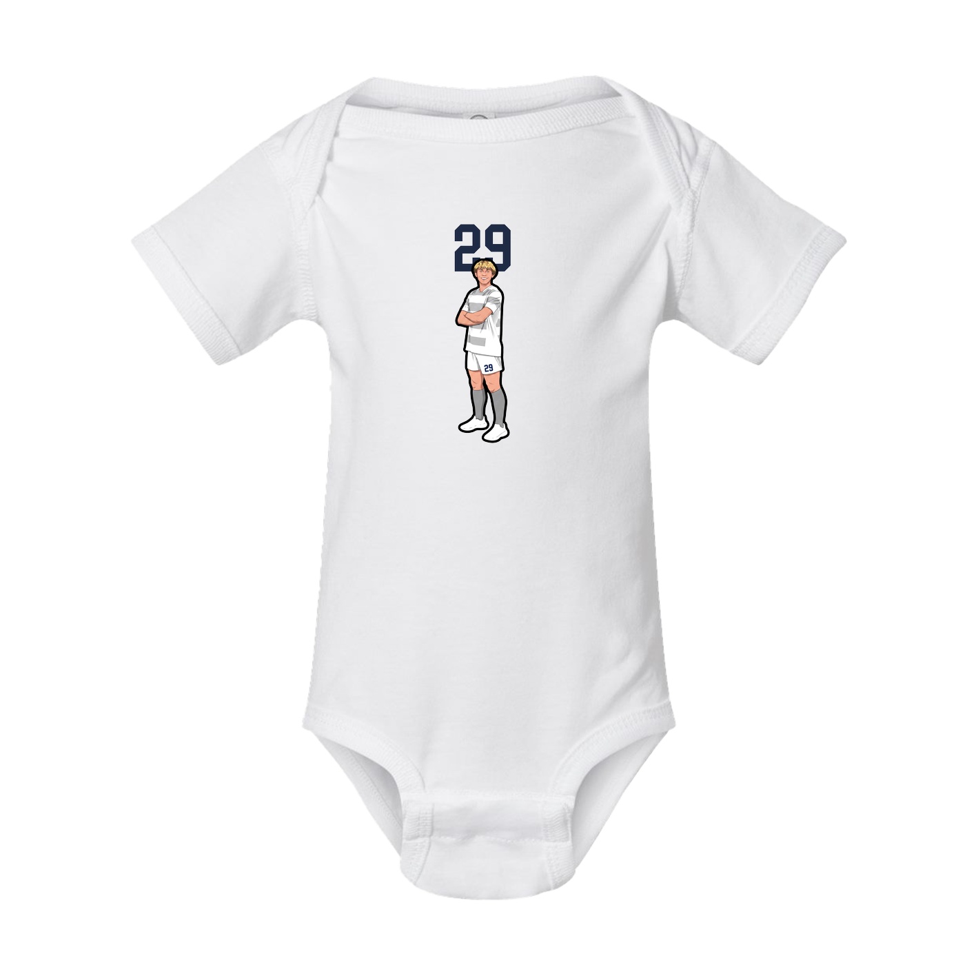 Baby Onesie — Number Top in White