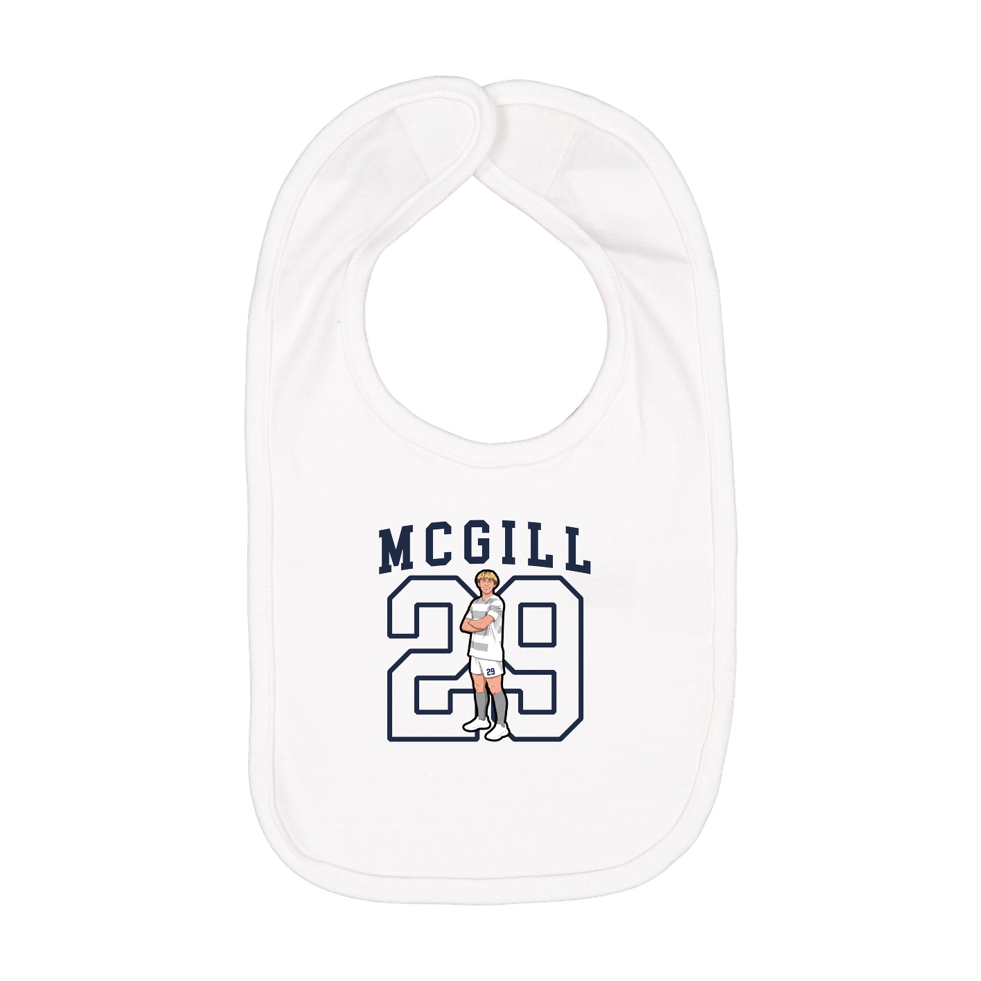Infant Bib — Shirsey in White