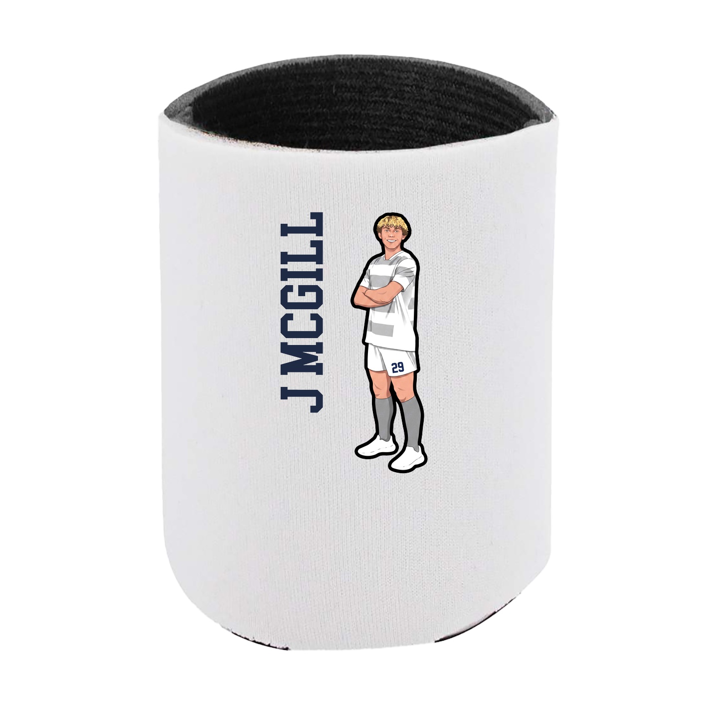 Can Holder — Name Vertical in White