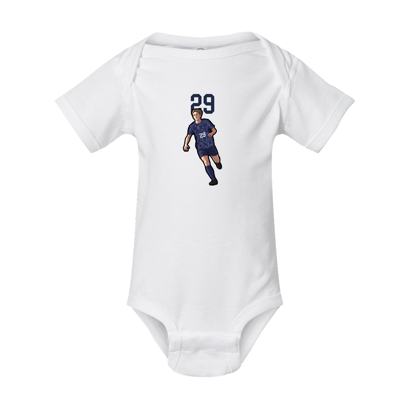 Baby Onesie — Number Top in White