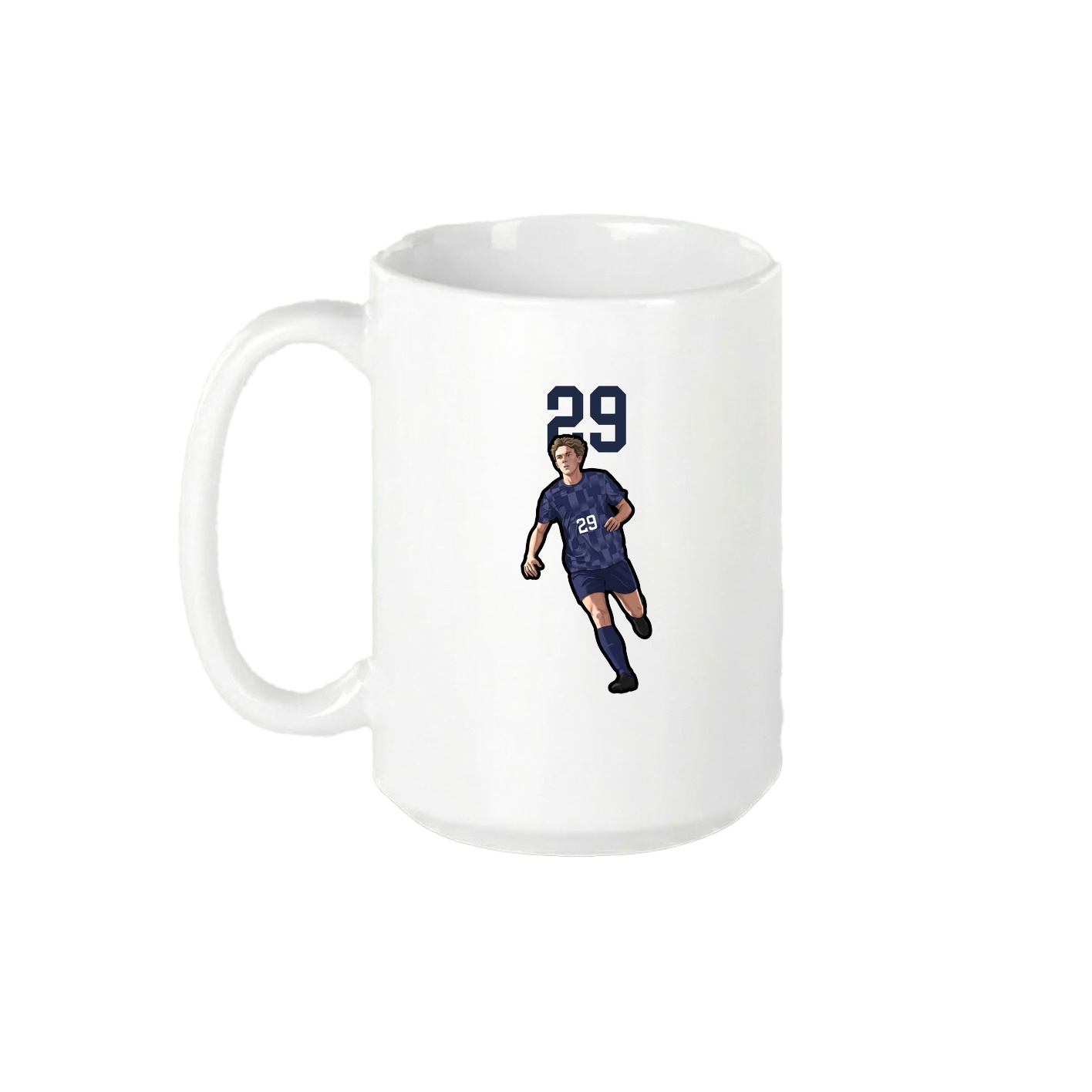 15oz Coffee Mug — Number Top in White
