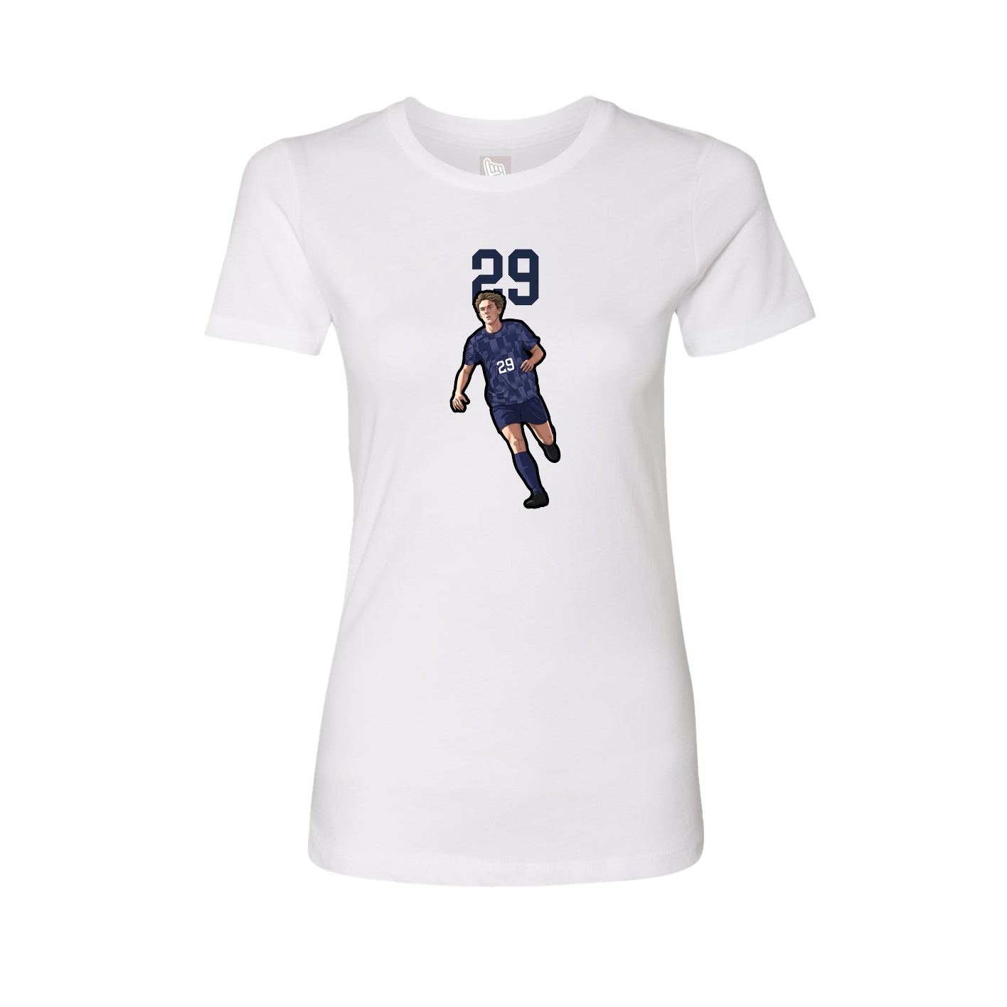 Womens Tee — Number Top in White