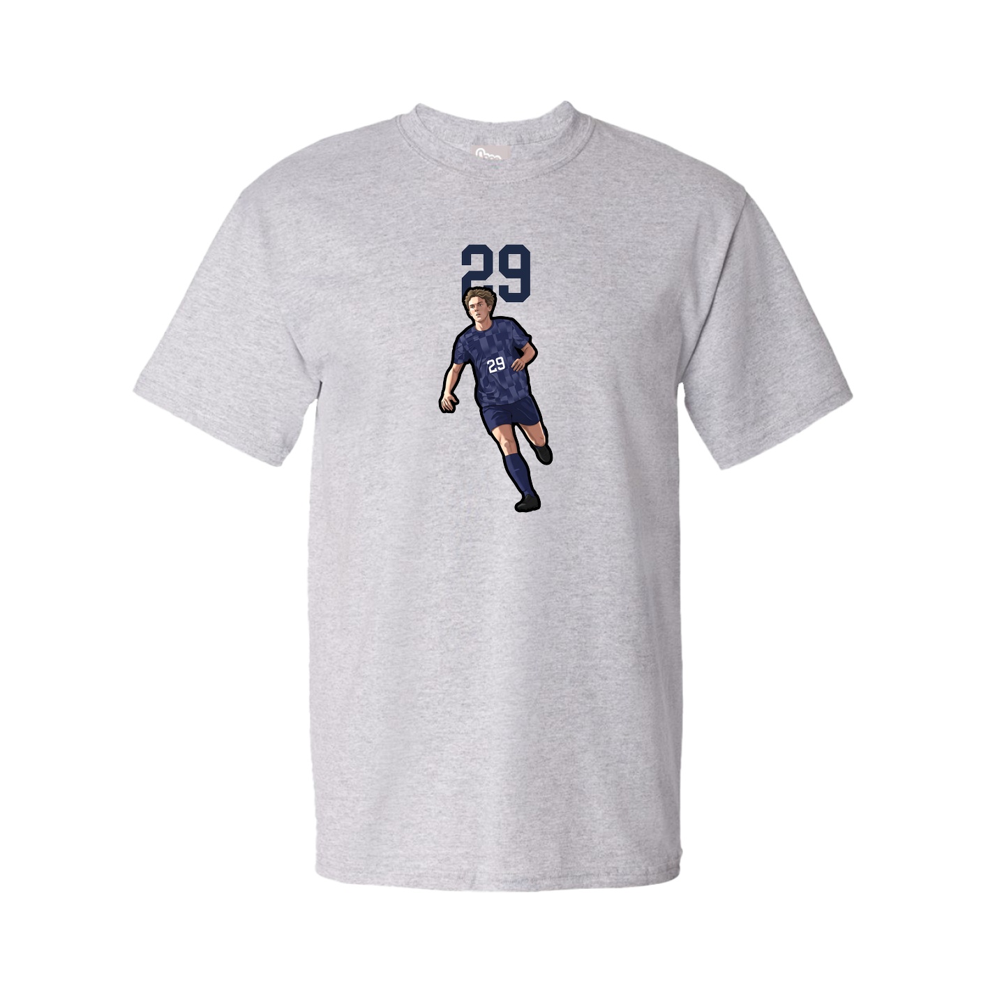 Youth Tee — Number Top in Grey