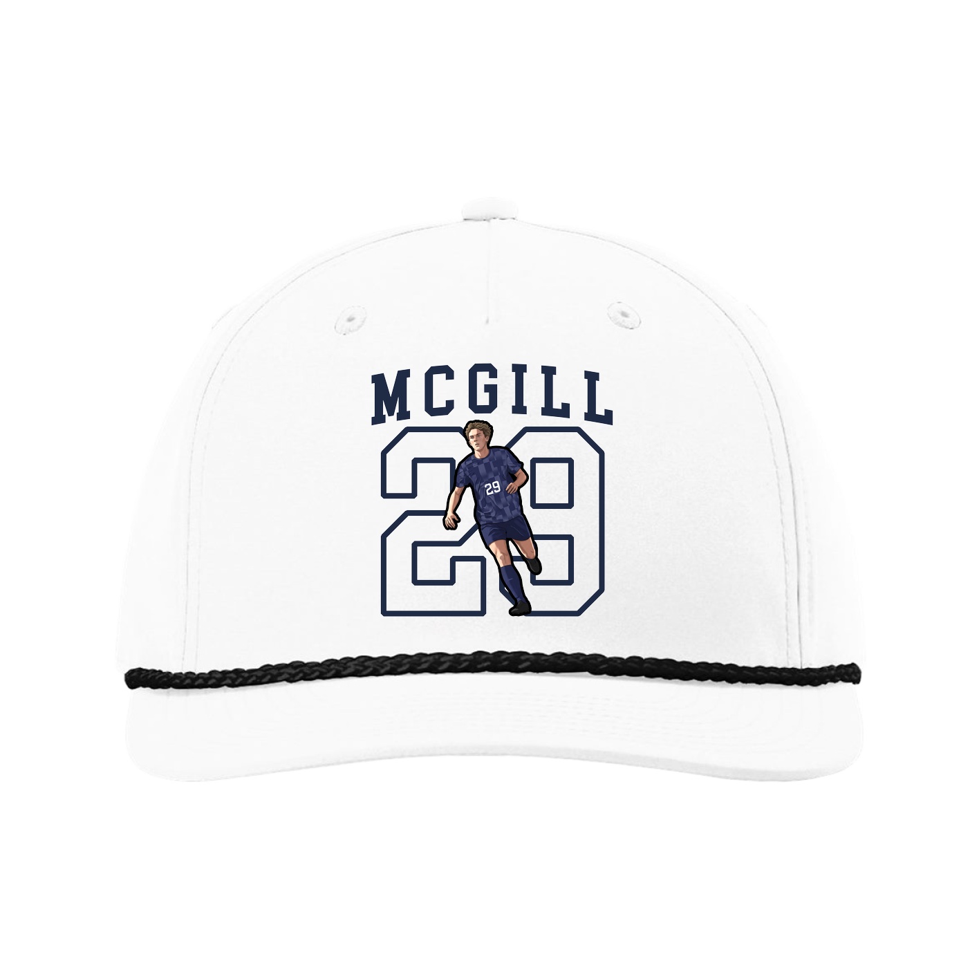 Five-Panel Classic Rope Cap — Shirsey in White