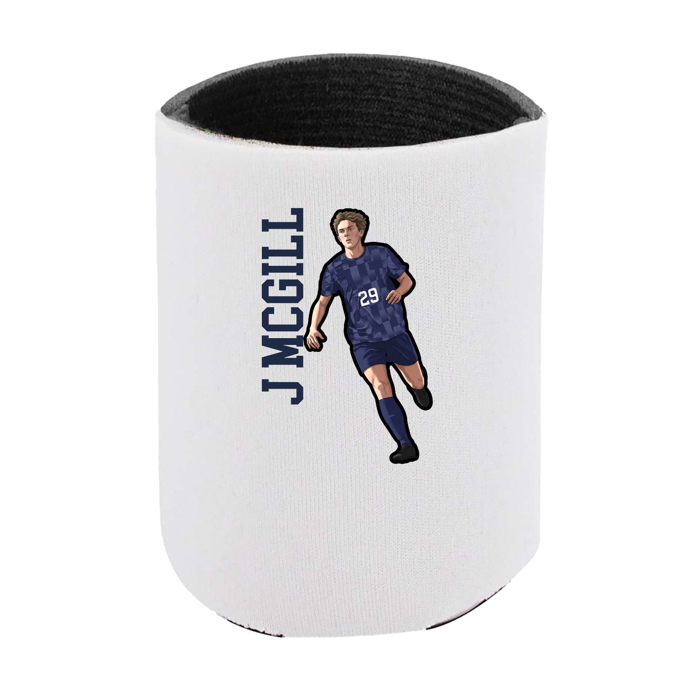 Can Holder — Name Vertical in White