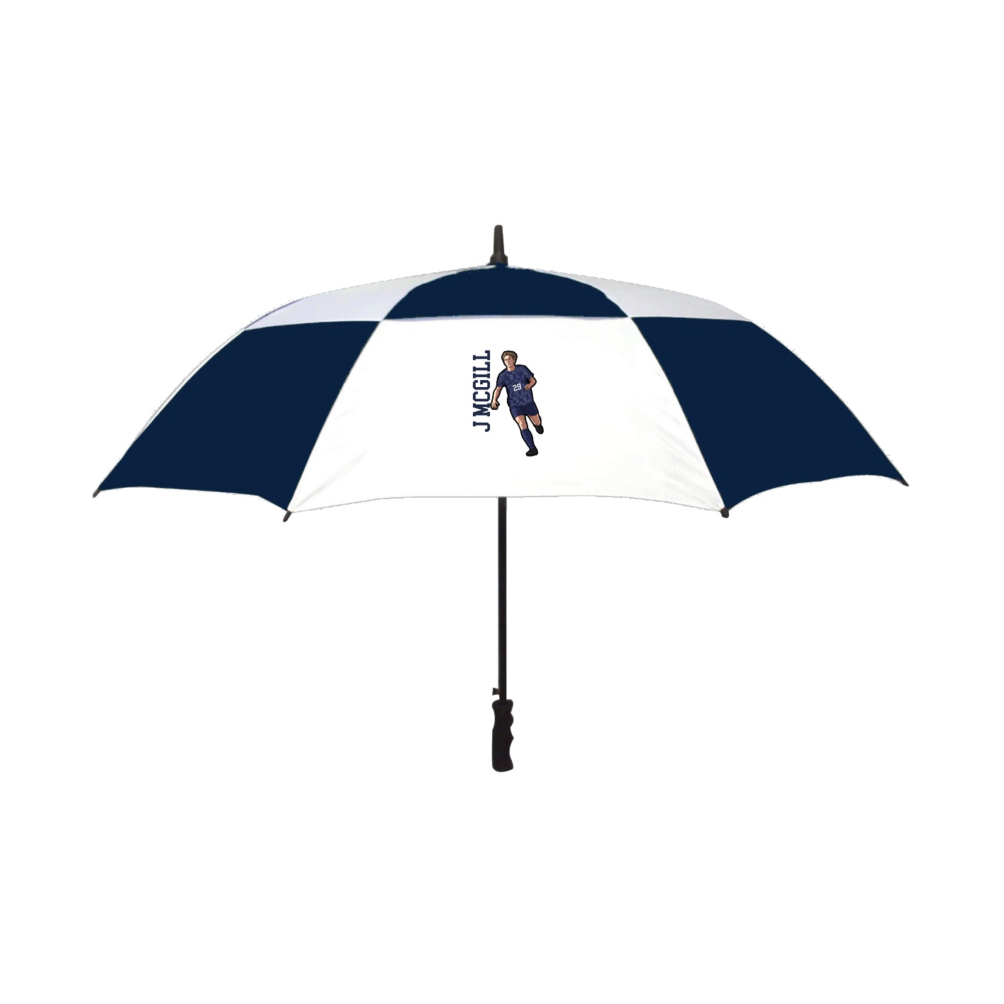 Golf Umbrella — Name Vertical in Navy