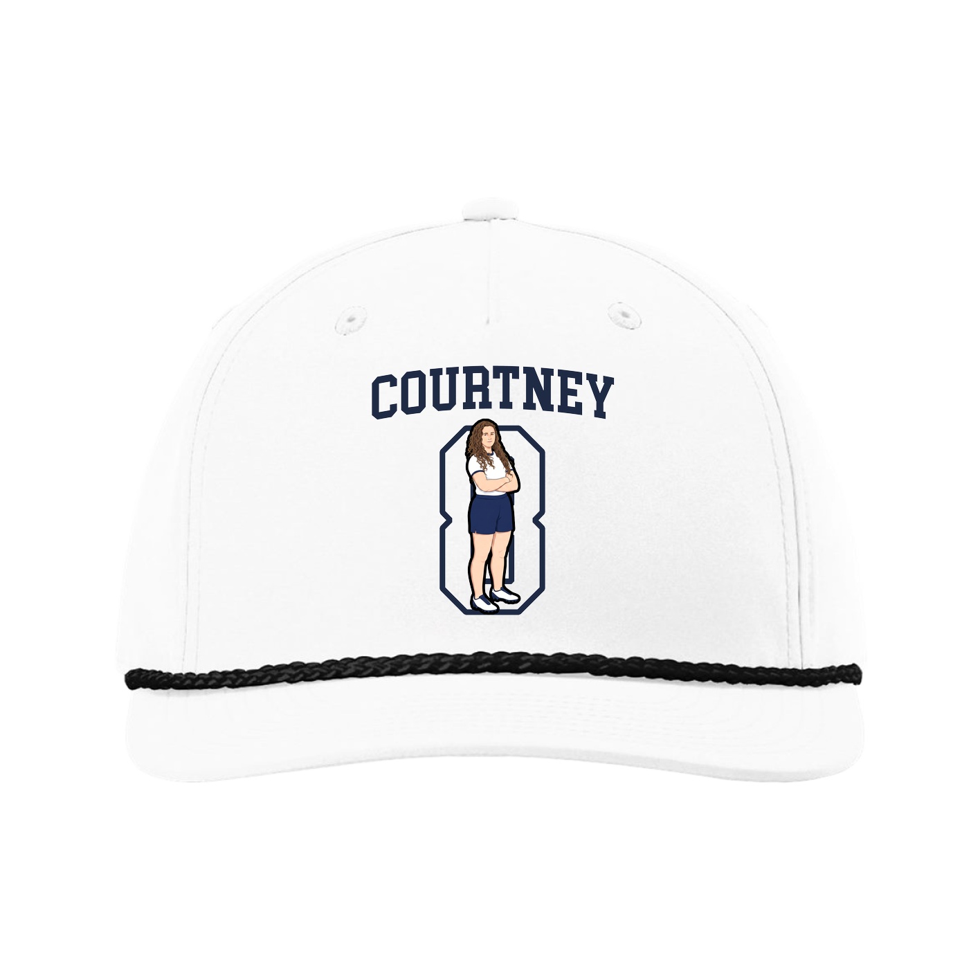 Five-Panel Classic Rope Cap — Shirsey in White