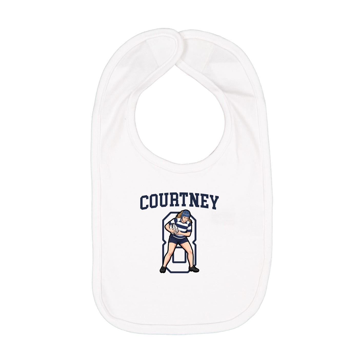 Infant Bib — Shirsey in White