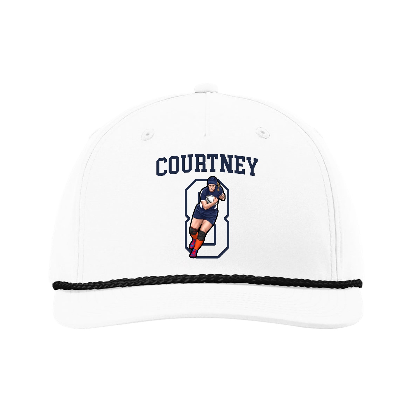 Five-Panel Classic Rope Cap — Shirsey in White
