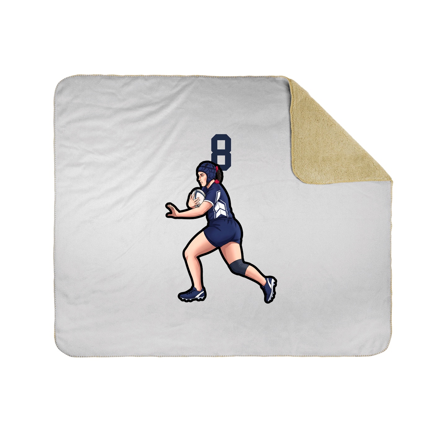 Throw Blanket — Number Top in White