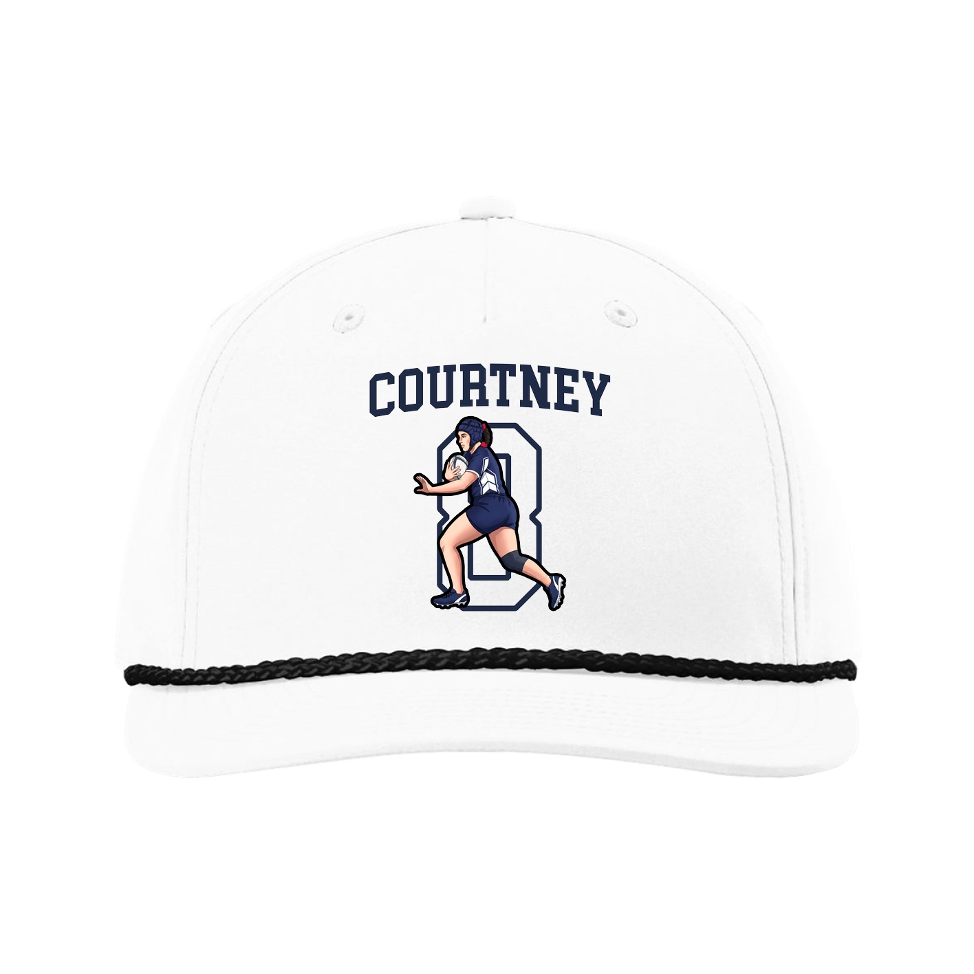 Five-Panel Classic Rope Cap — Shirsey in White
