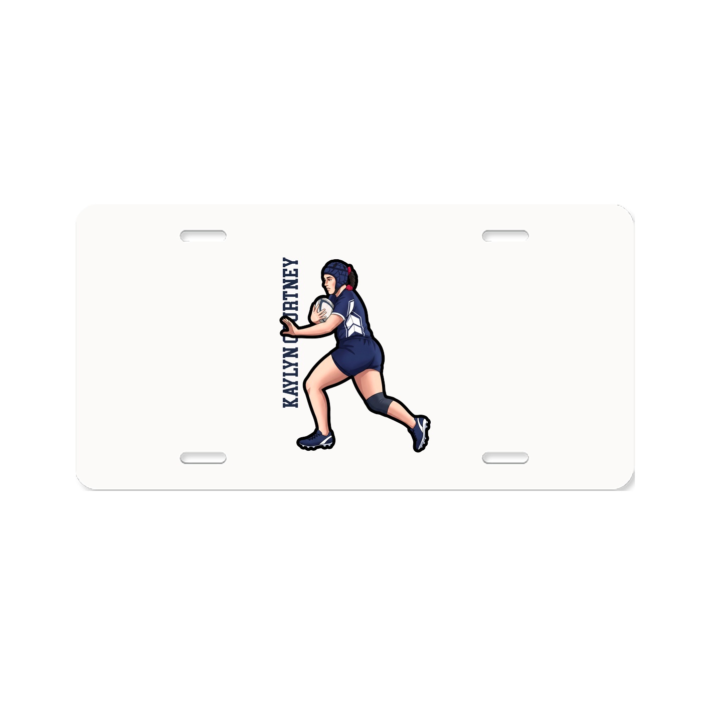 License Plate — Name Vertical in Classic