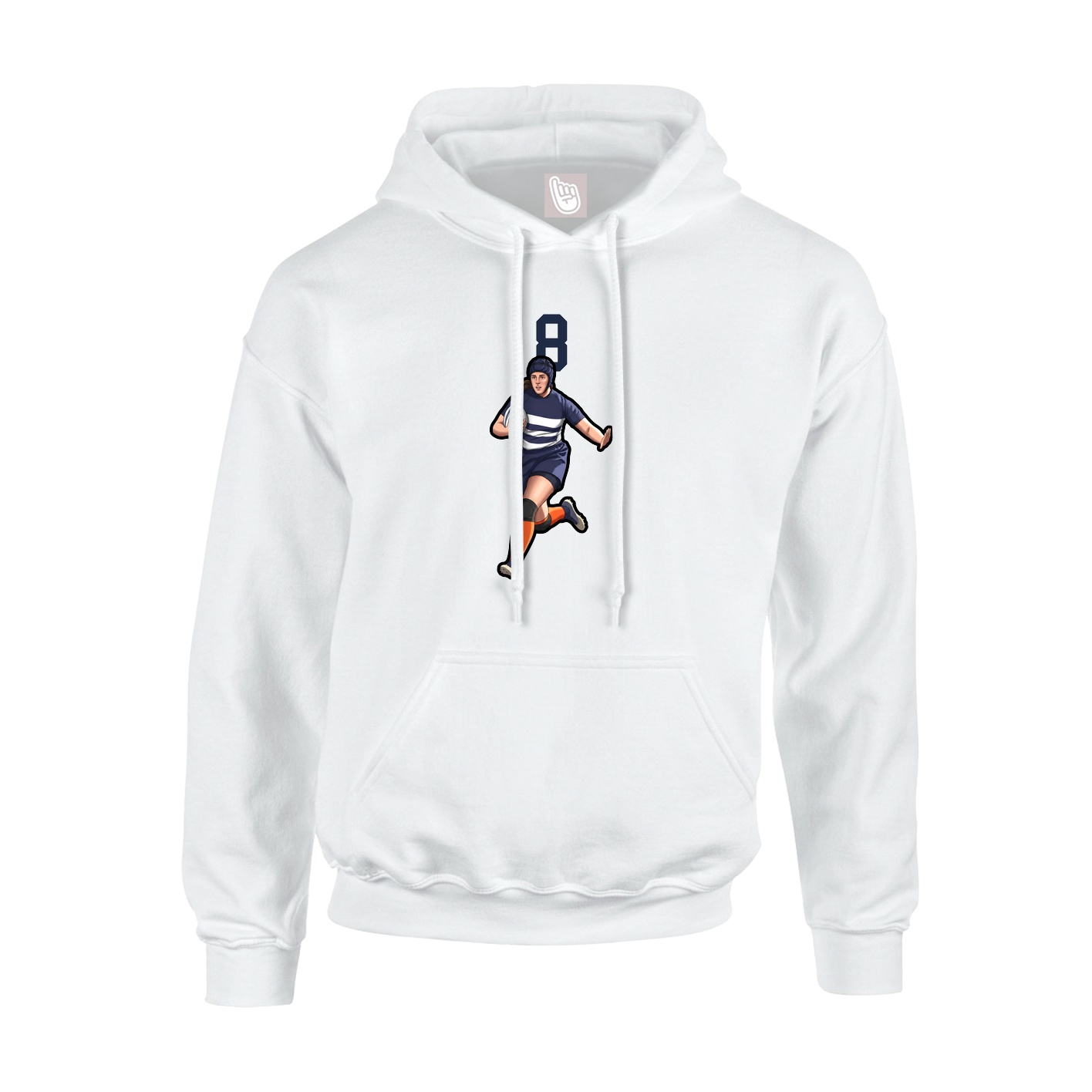 Hoodie — Number Top in White
