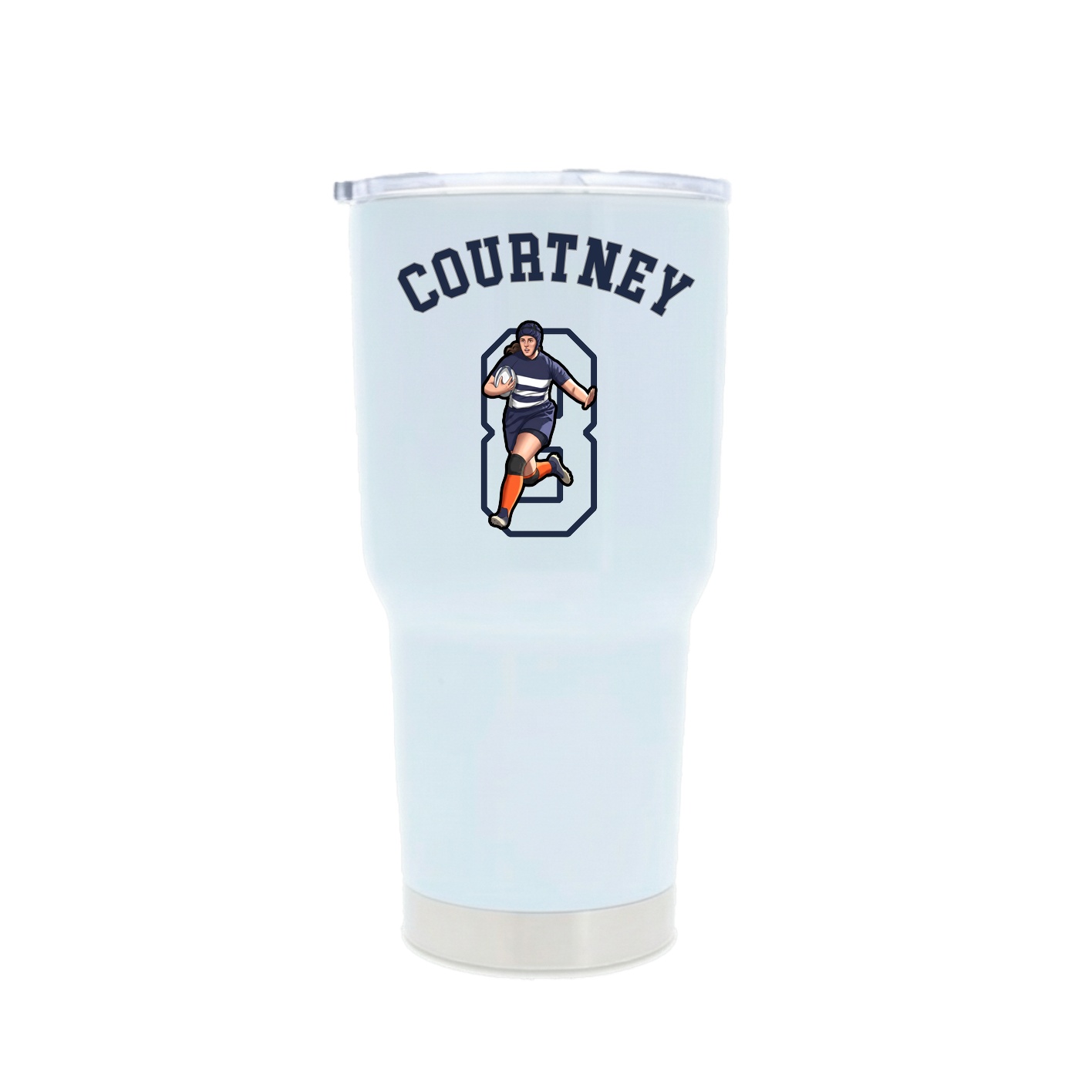 30oz Stainless Steel Tumbler — Shirsey Arch in White
