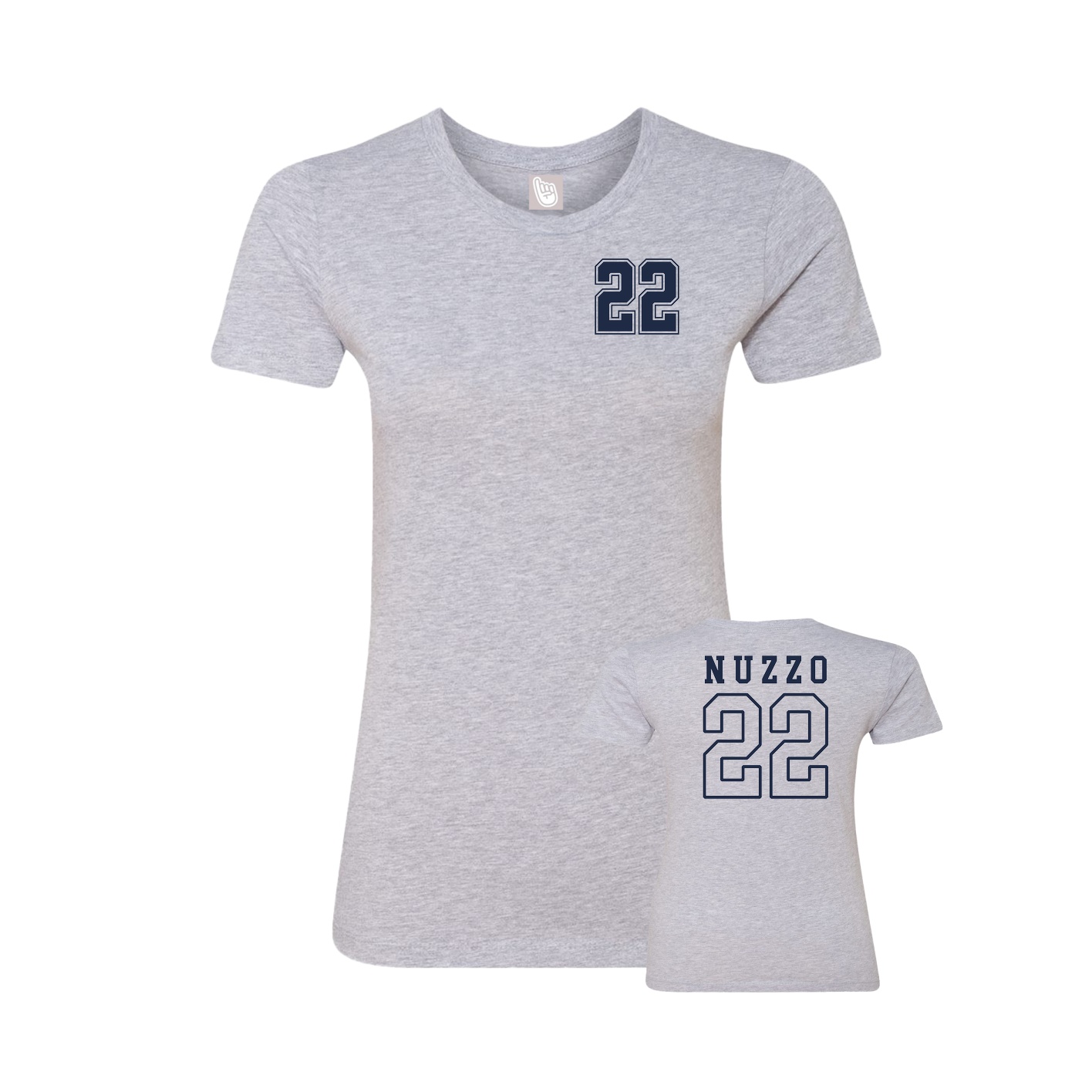 Womens Tee — Chest Back in Grey