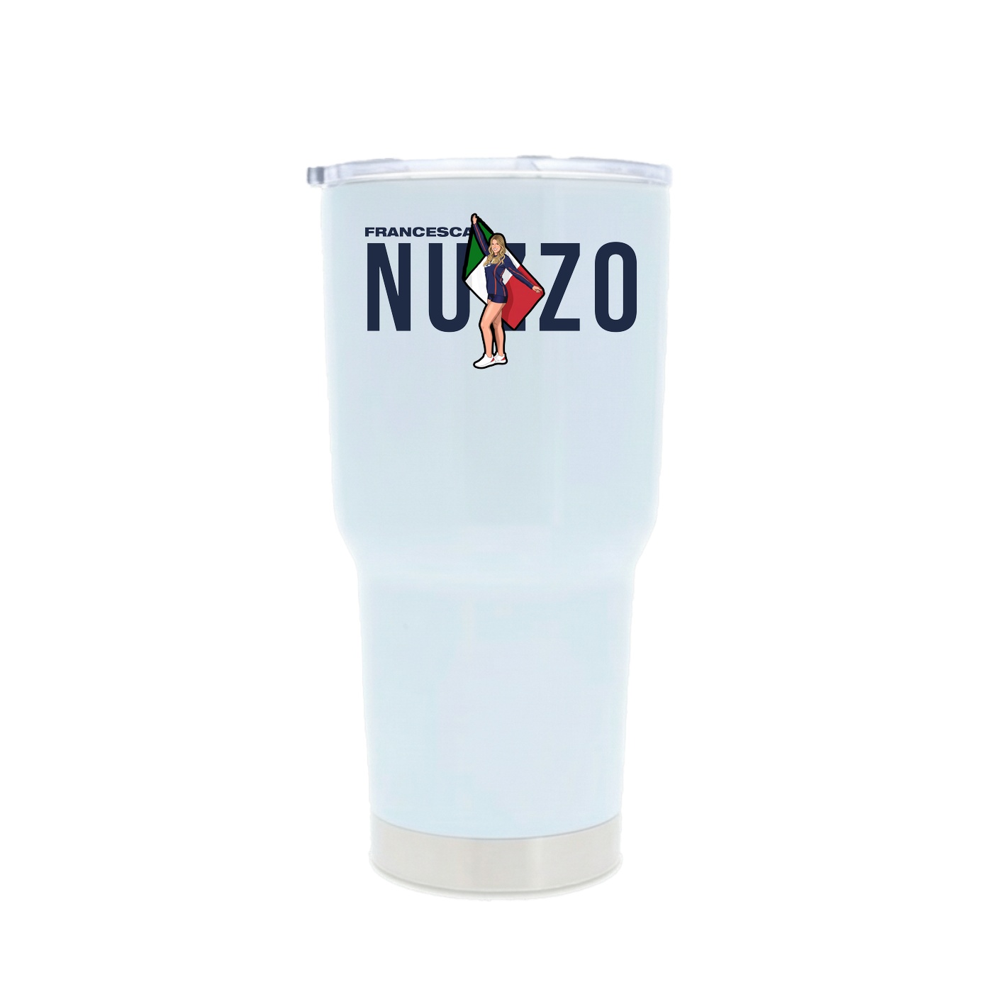 30oz Stainless Steel Tumbler — Player Name in White