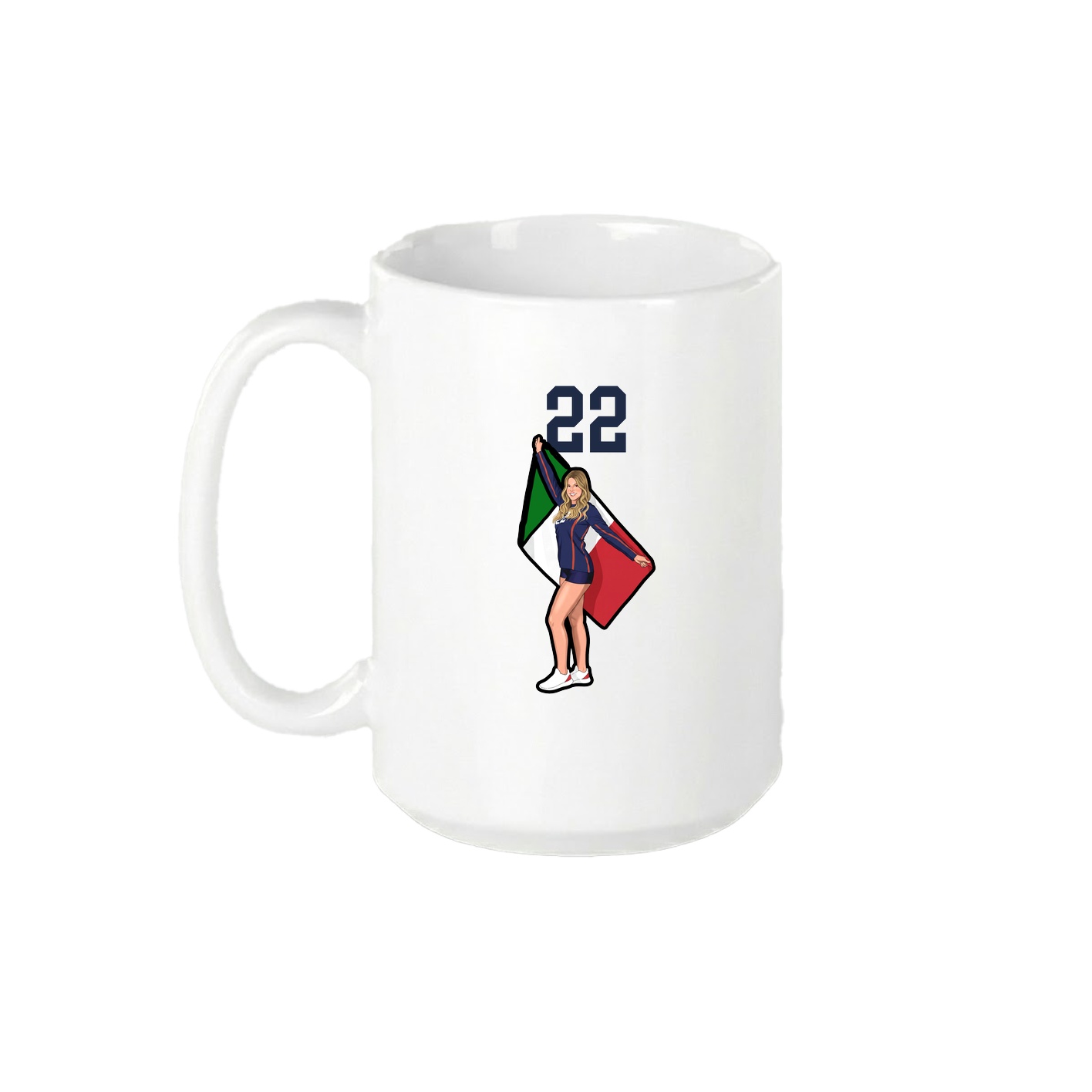 15oz Coffee Mug — Number Top in White