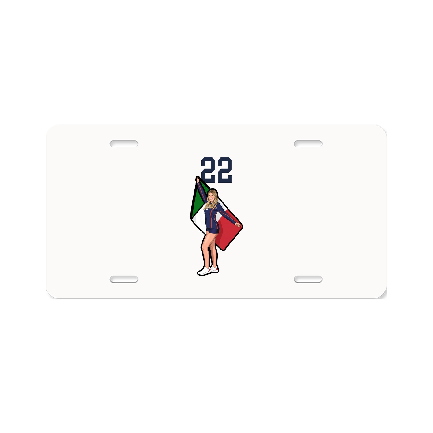 License Plate — Number Top in Classic