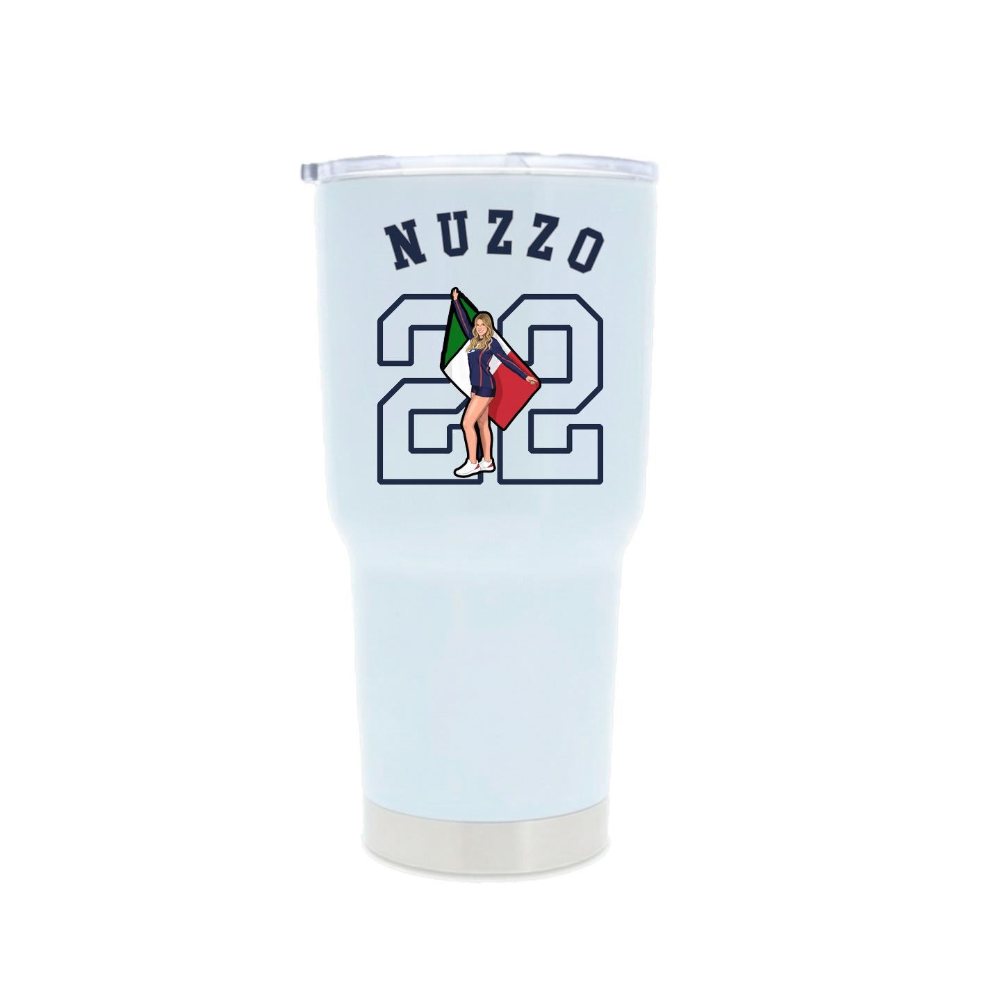 30oz Stainless Steel Tumbler — Shirsey Arch in White
