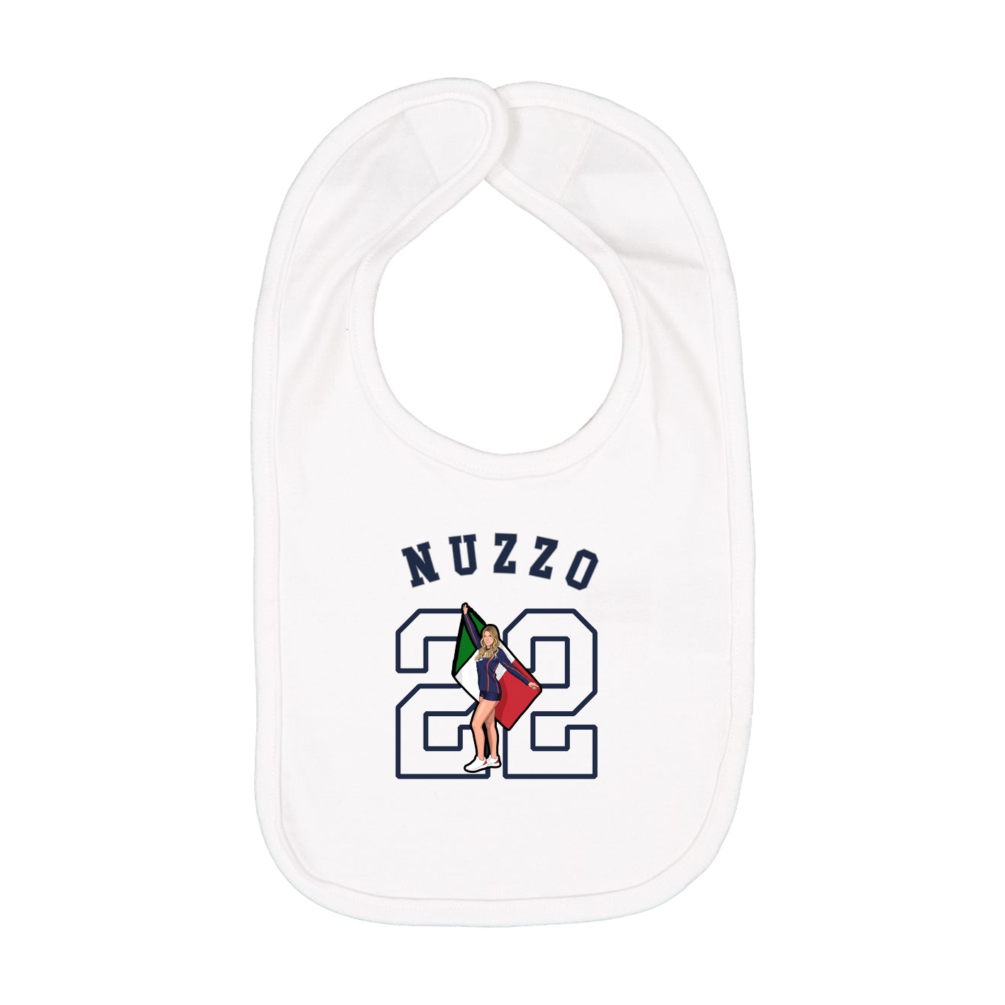 Infant Bib — Shirsey Arch in White