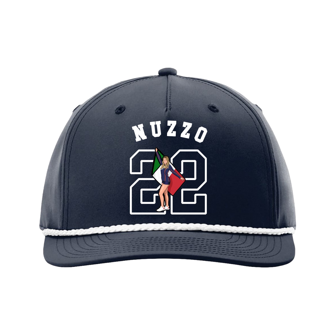 Five-Panel Classic Rope Cap — Shirsey Arch in Navy