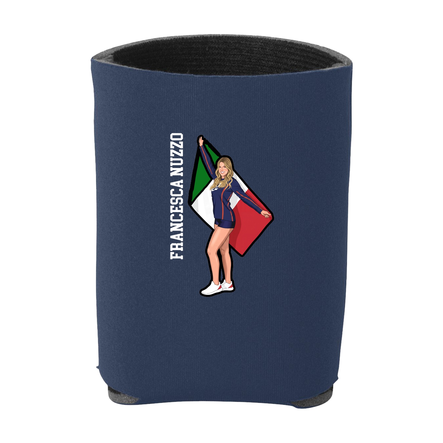 Can Holder — Name Vertical in Navy