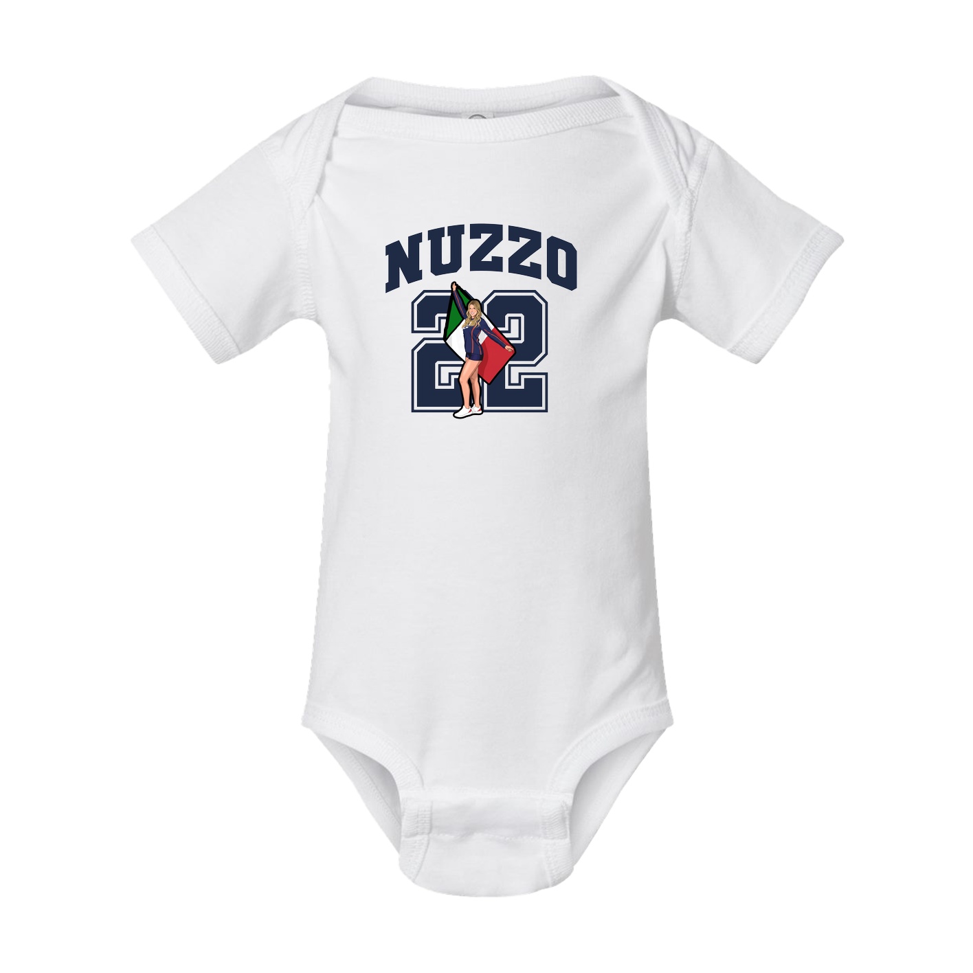 Baby Onesie — Number in White