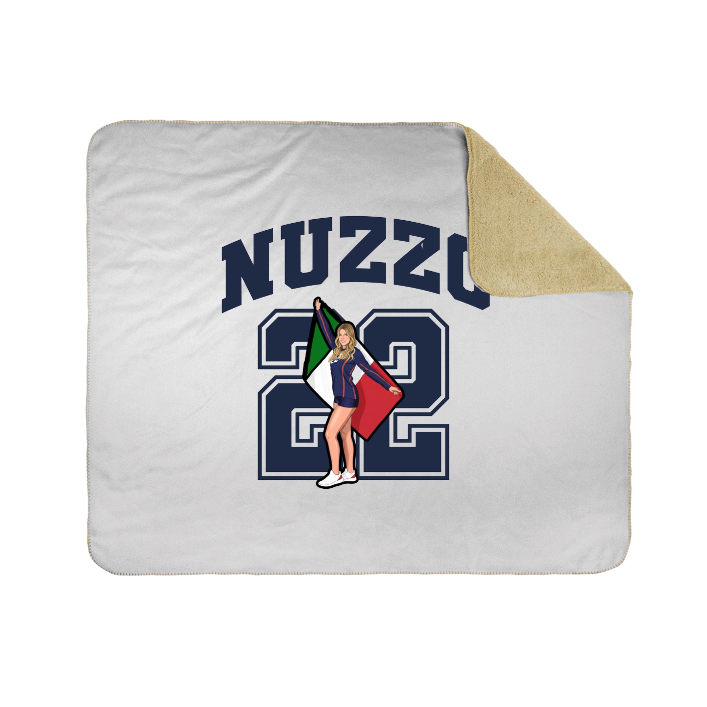 Throw Blanket — Number in White