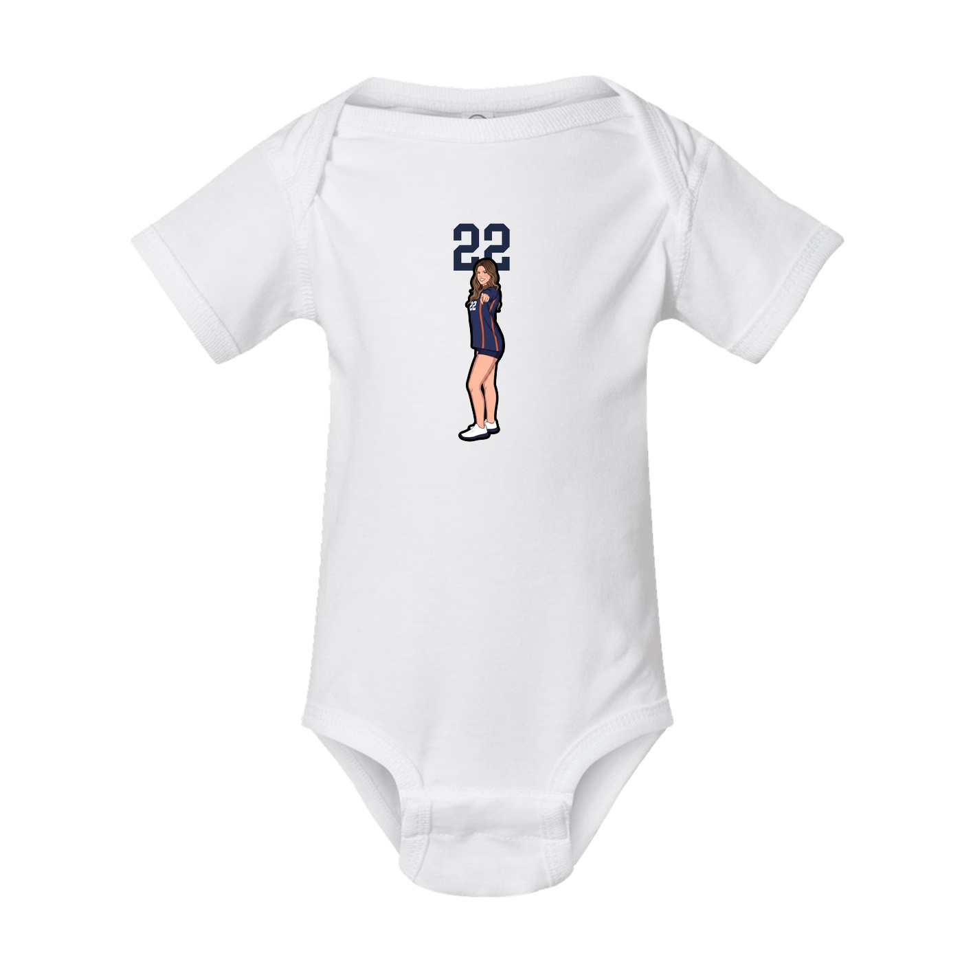 Baby Onesie — Number Top in White